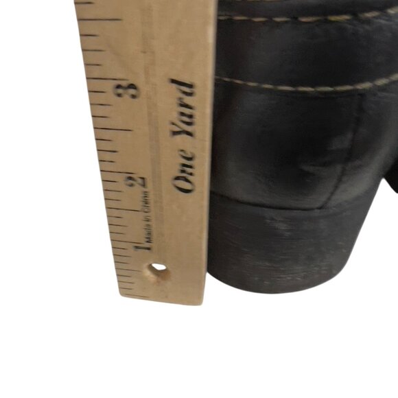 Clarks Women's Black Leather Western Festival Ankle Boots Size 8 Side Zipper - Picture 8 of 9